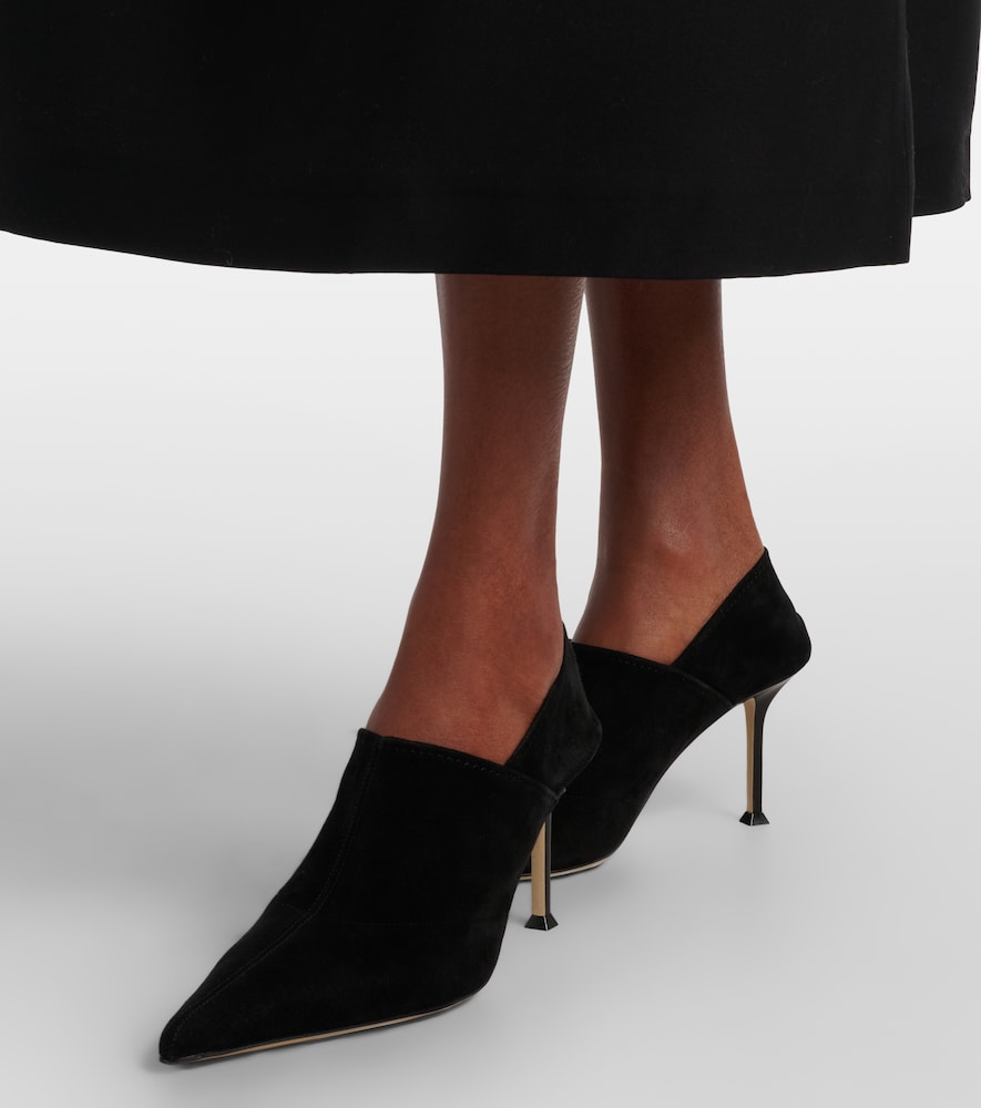 Christen Helix Stretch 75 suede pumps in Black - Mid Heel Pumps