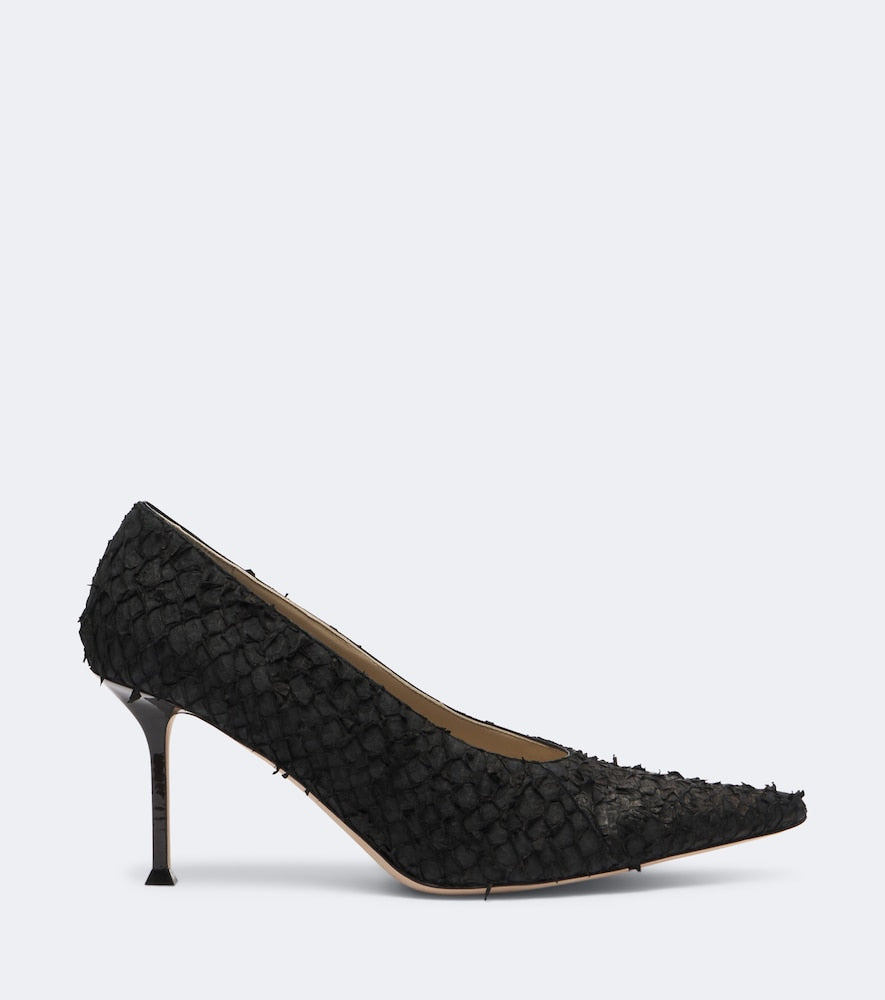 Christen Helix leather pumps in Black - Mid Heel Pumps