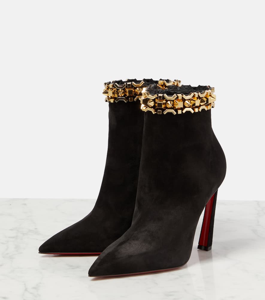 Christian Louboutin Asteroispikes embellished suede ankle boots