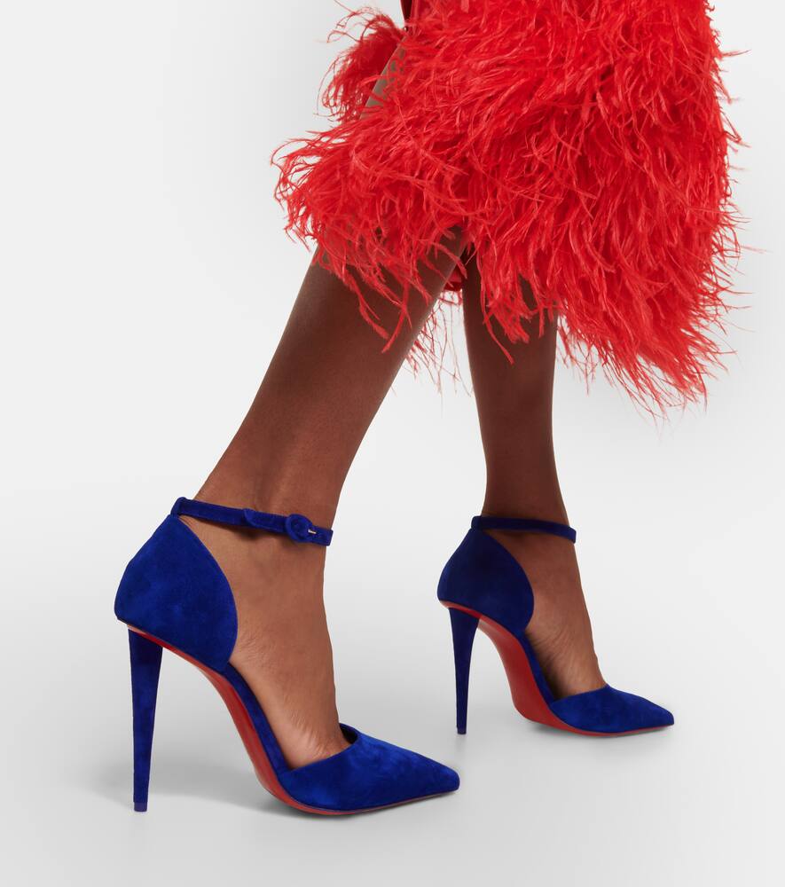 Christian Louboutin Astrida Bride 100 suede pumps