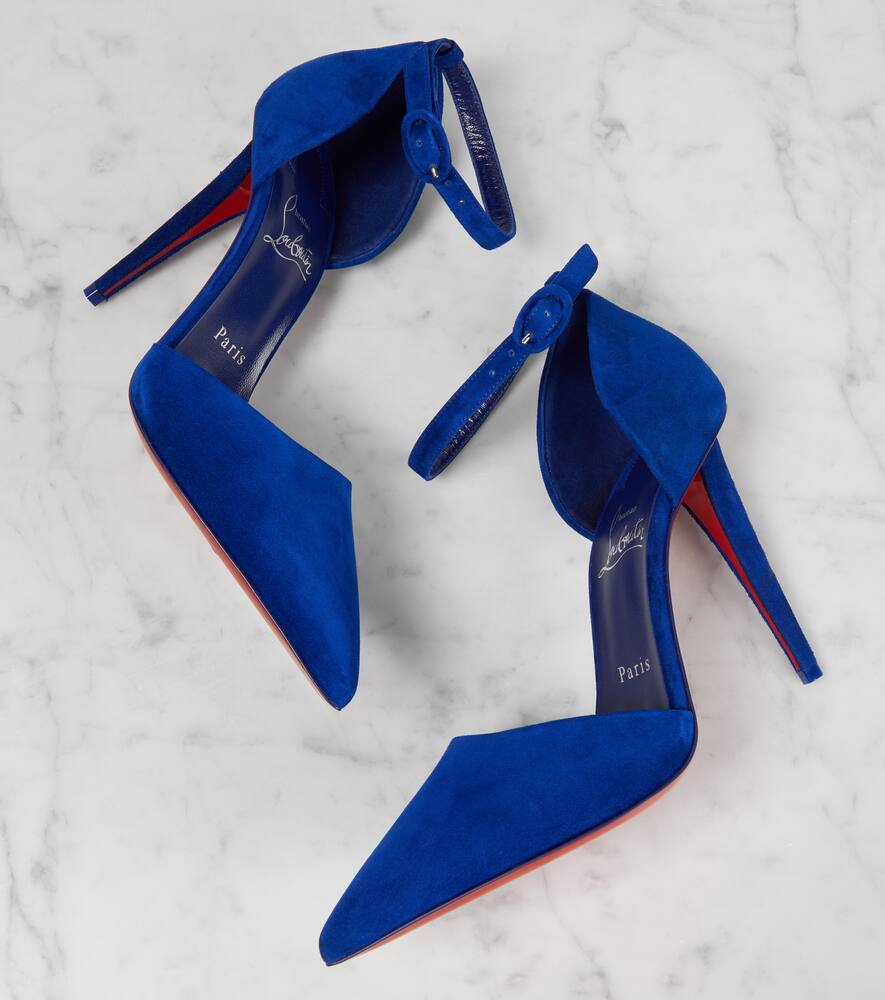 Christian Louboutin Astrida Bride 100 suede pumps