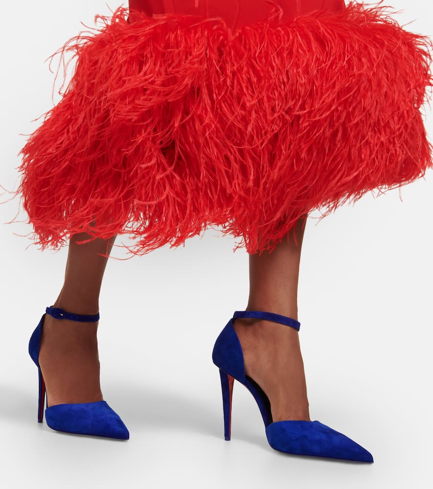 Christian Louboutin Astrida Bride 100 suede pumps
