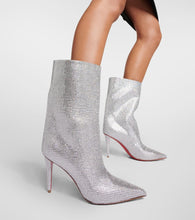 Christian Louboutin Astrilarge Strass suede ankle boots