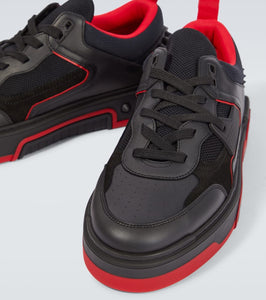 Christian Louboutin Astroloubi leather and suede sneakers