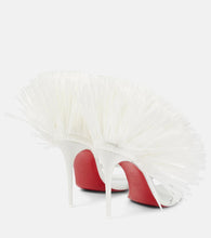Christian Louboutin Bridal Loubigirl 100 raffia-trimmed leather sandals