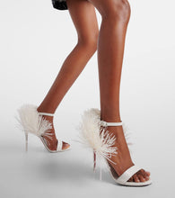 Christian Louboutin Bridal Loubigirl 100 raffia-trimmed leather sandals