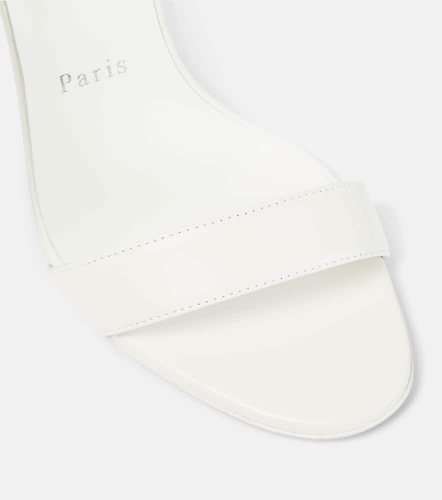 Christian Louboutin Bridal Loubigirl 100 raffia-trimmed leather sandals