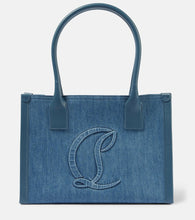 Christian Louboutin By My Side E/W Large denim tote bag. Shop Christian Louboutin Tote Bags for women now.