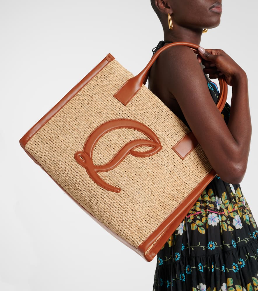Christian Louboutin By My Side E/W Large raffia tote bag