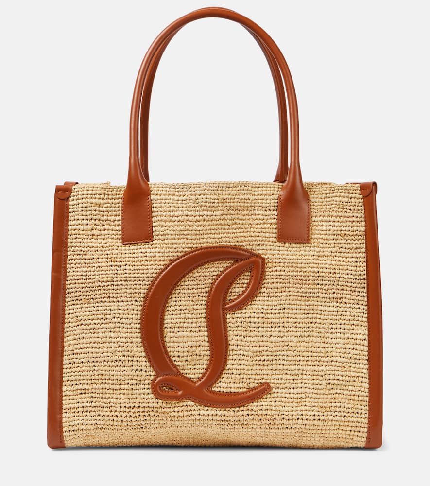 Christian Louboutin By My Side E/W Large raffia tote bag. Shop Christian Louboutin Beach Bags for women now.