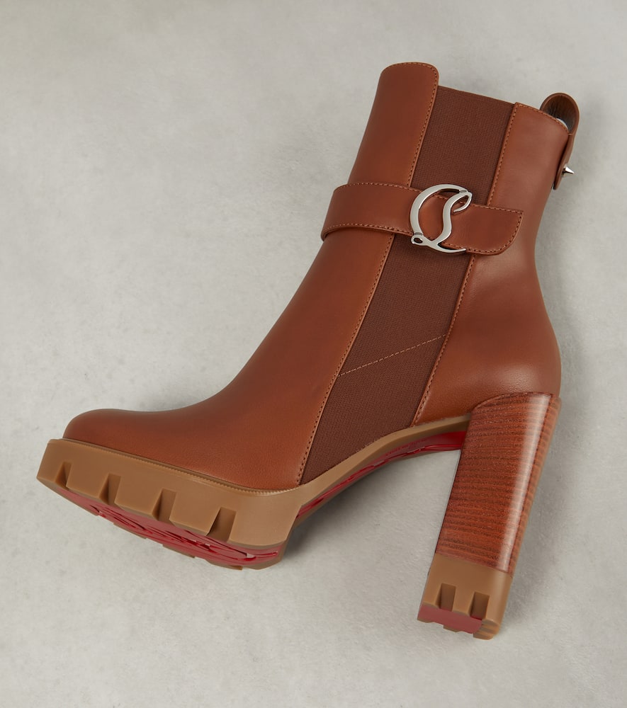 Christian Louboutin CL Chelsea Lug 100 embellished leather ankle boots