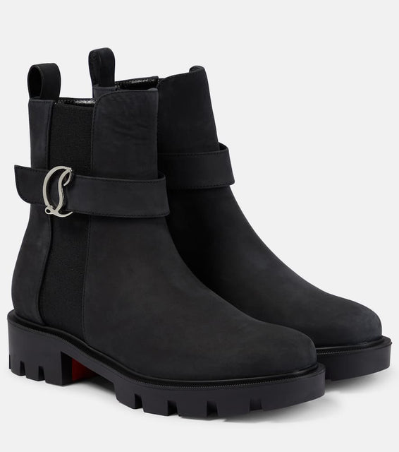 Christian Louboutin CL Chelsea suede ankle boots