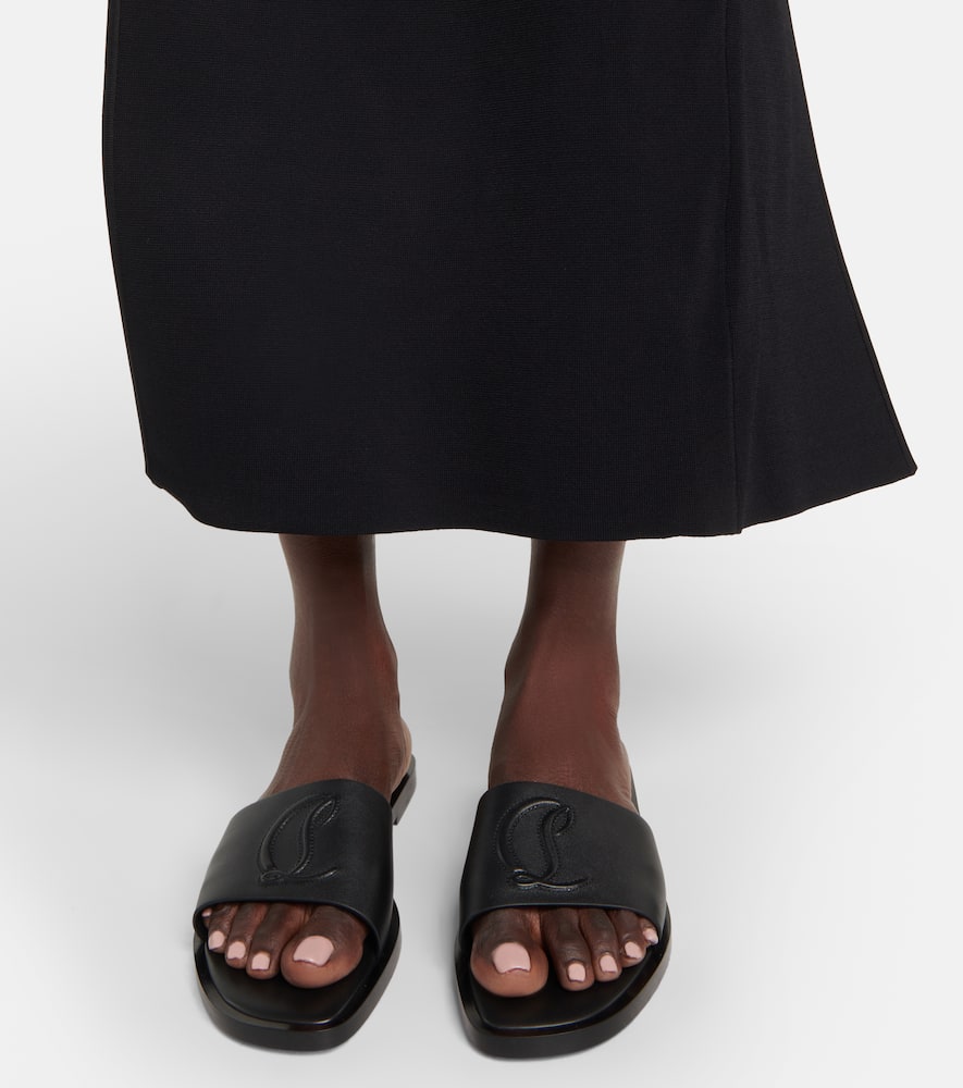 Christian Louboutin CL Mule embossed leather sandals
