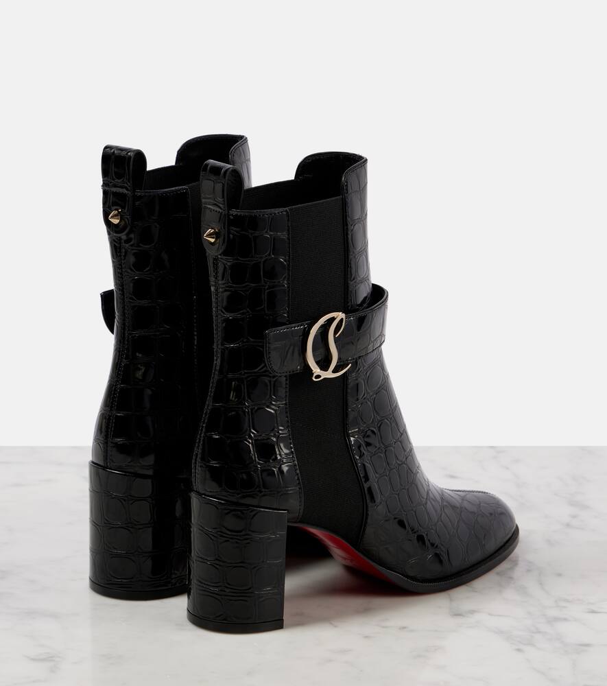 Christian Louboutin CL croc-effect leather ankle boots