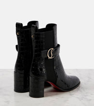 Christian Louboutin CL croc-effect leather ankle boots