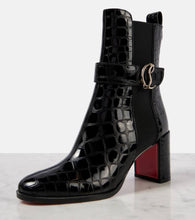 Christian Louboutin CL croc-effect leather ankle boots