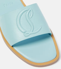 Christian Louboutin CL embossed leather mules