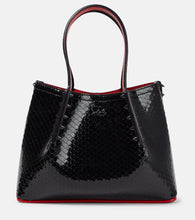 Christian Louboutin Cabarock Mini patent leather tote bag. Shop Christian Louboutin Shoulder Bags for women now.