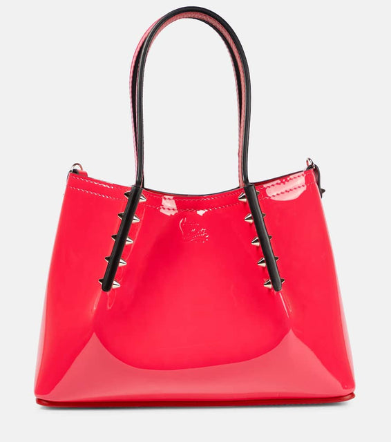 Christian Louboutin Cabarock Mini patent leather tote. Shop Christian Louboutin Top-Handle Bags for women now.