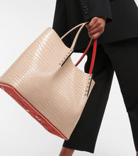 Christian Louboutin Cabarock Small croc-effect leather tote