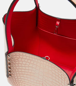 Christian Louboutin Cabarock Small croc-effect leather tote