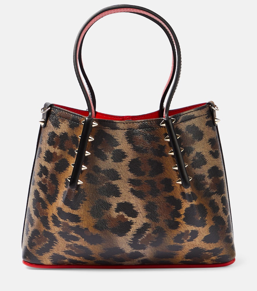 Christian Louboutin Cabarock Small leopard-print tote. Shop Christian Louboutin Top-Handle Bags for women now.