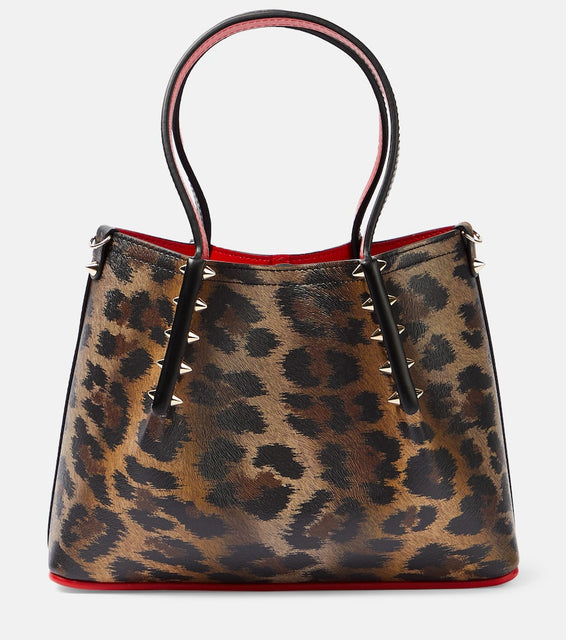 Christian Louboutin Cabarock Small leopard-print tote. Shop Christian Louboutin Top-Handle Bags for women now.