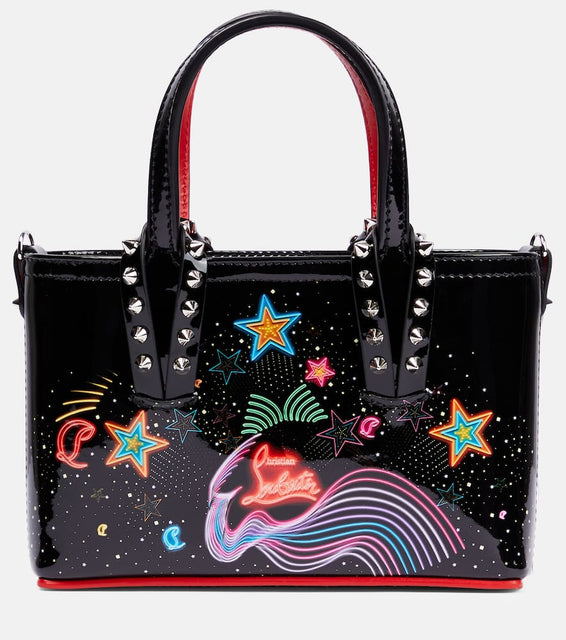 Christian Louboutin Cabata Mini embellished leather tote bag. Shop Christian Louboutin Top-Handle Bags for women now.