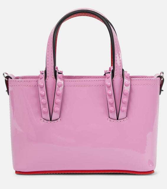Christian Louboutin Cabata Nano patent leather tote bag. Shop Christian Louboutin Tote Bags for women now.