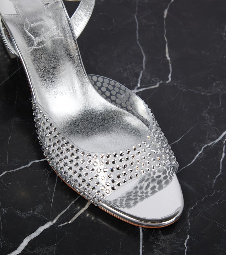 Christian Louboutin Cassandrissima embellished PVC sandals