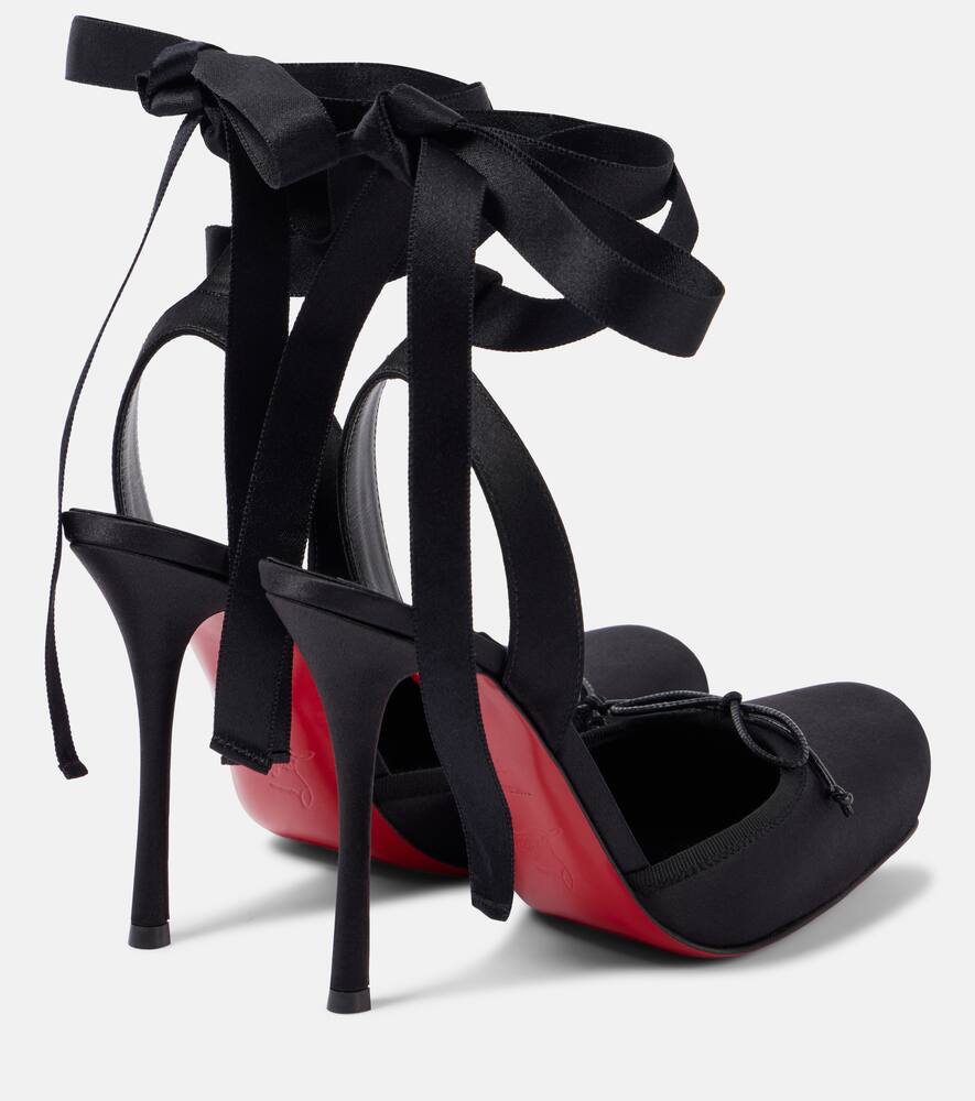 Christian Louboutin Cassia Lace Up 100 satin cr√É¬™pe pumps