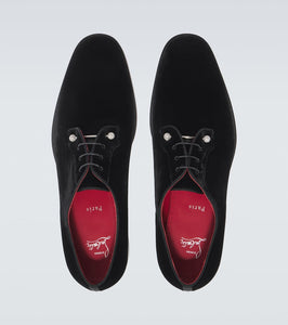 Christian Louboutin Chambeliss velvet Derby shoes