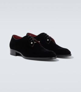 Christian Louboutin Chambeliss velvet Derby shoes