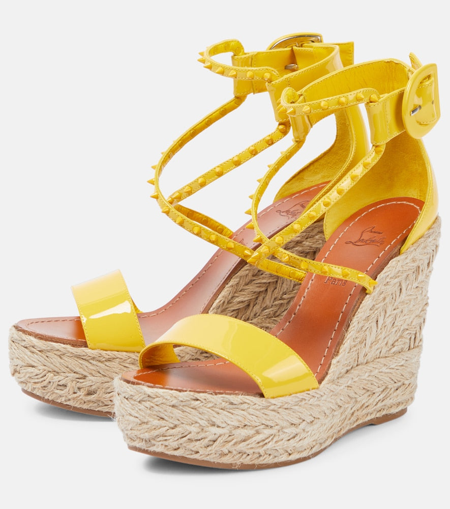 Christian Louboutin Chocazeppa Spikes 120 espadrille wedges