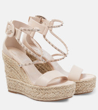 Christian Louboutin Chocazeppa Spikes 120 espadrille wedges - Christian Louboutin Chocazeppa Spikes 120 坡跟草编鞋