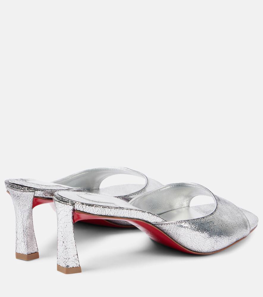 Christian Louboutin Condora 55 metallic leather mules