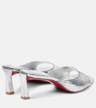 Christian Louboutin Condora 55 metallic leather mules