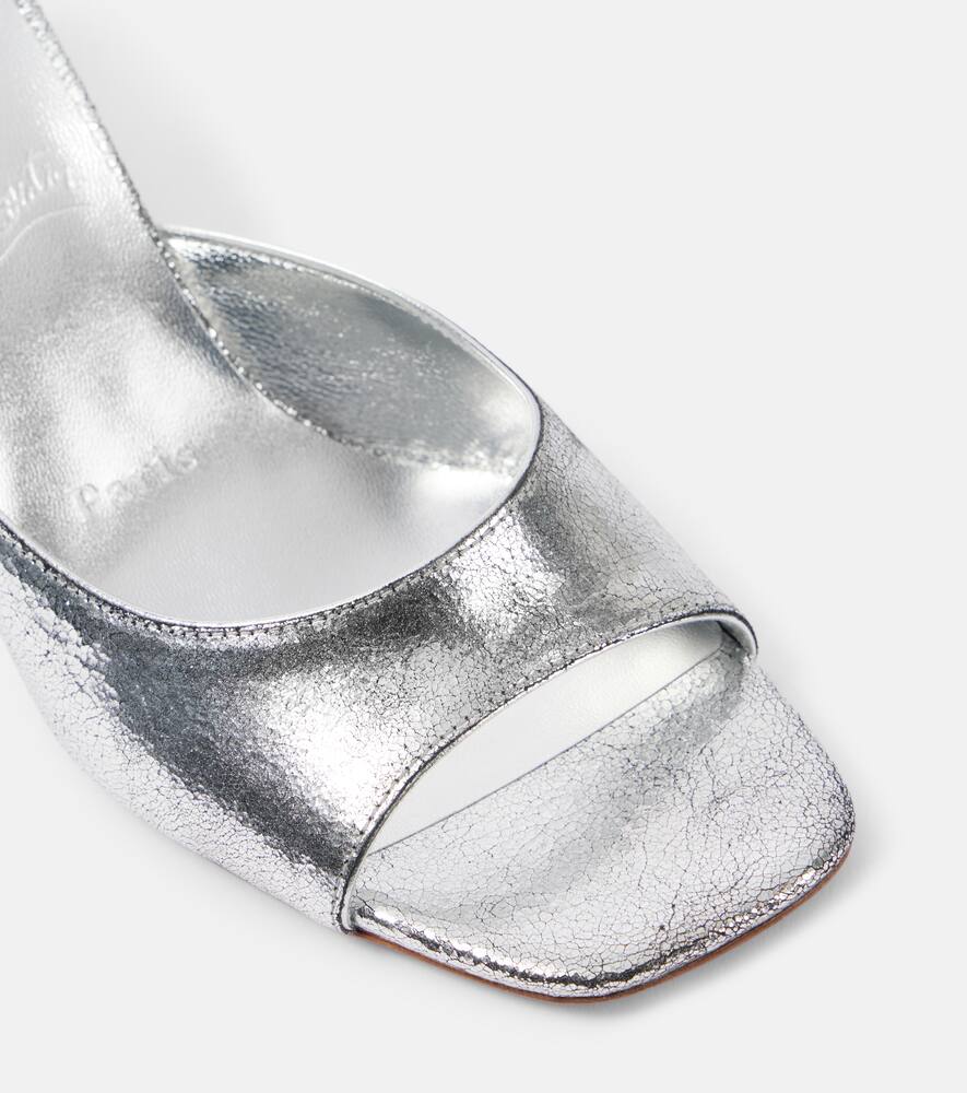 Christian Louboutin Condora 55 metallic leather mules