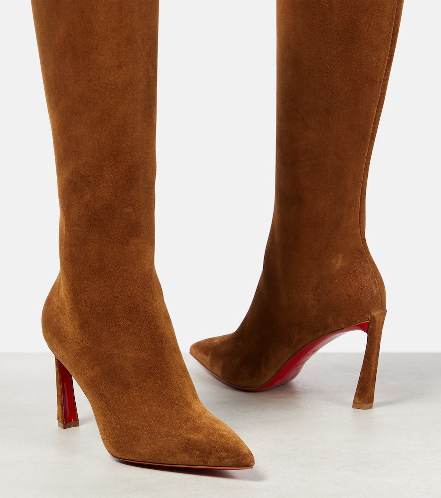 Christian Louboutin Condora Botta 85 suede knee-high boots