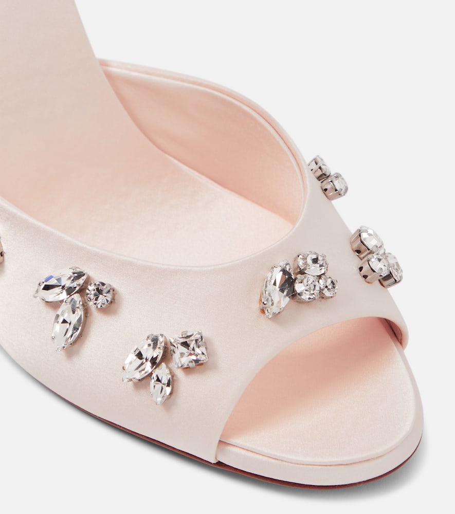 Christian Louboutin Degraqueen 85 embellished cr√É¬™pe mules
