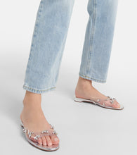 Christian Louboutin Degraqueenie embellished PVC slides