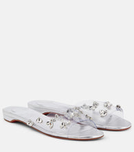 Christian Louboutin Degraqueenie embellished PVC slides