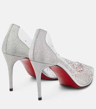 Christian Louboutin Degrastrass 85 embellished PVC pumps