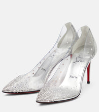 Christian Louboutin Degrastrass 85 embellished PVC pumps