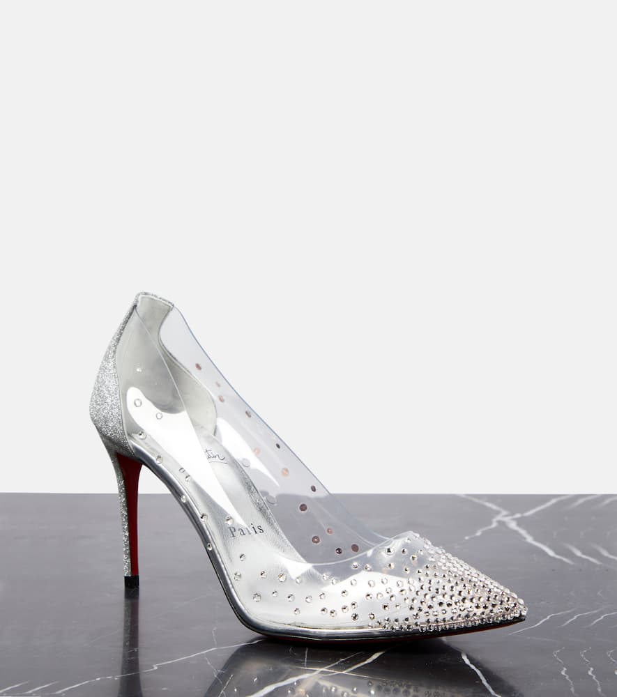 Christian Louboutin Degrastrass embellished PVC pumps