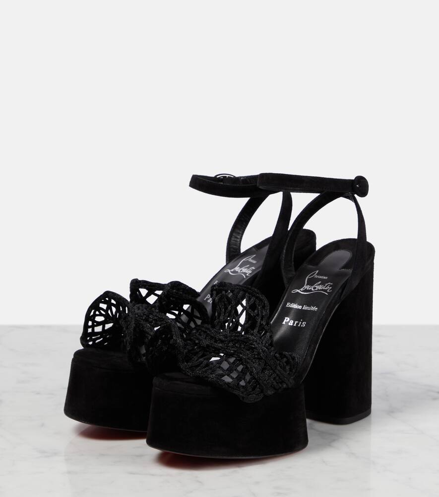 Christian Louboutin Deia Frou Alta macram√É¬© sandals