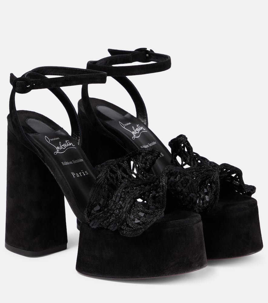 Christian Louboutin Deia Frou Alta macram√É¬© sandals