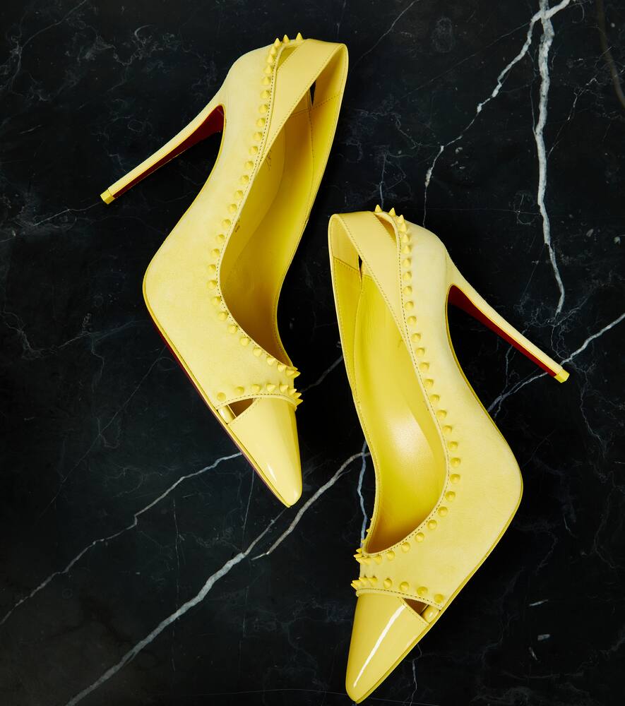 Christian Louboutin Duvette Spikes 100 suede pumps
