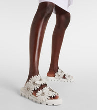 Christian Louboutin Flora Cool suede and leather slides