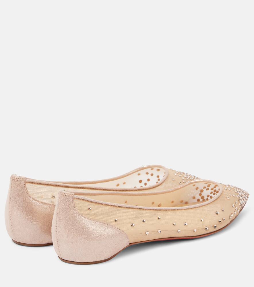Christian Louboutin Follies Strass mesh ballet flats